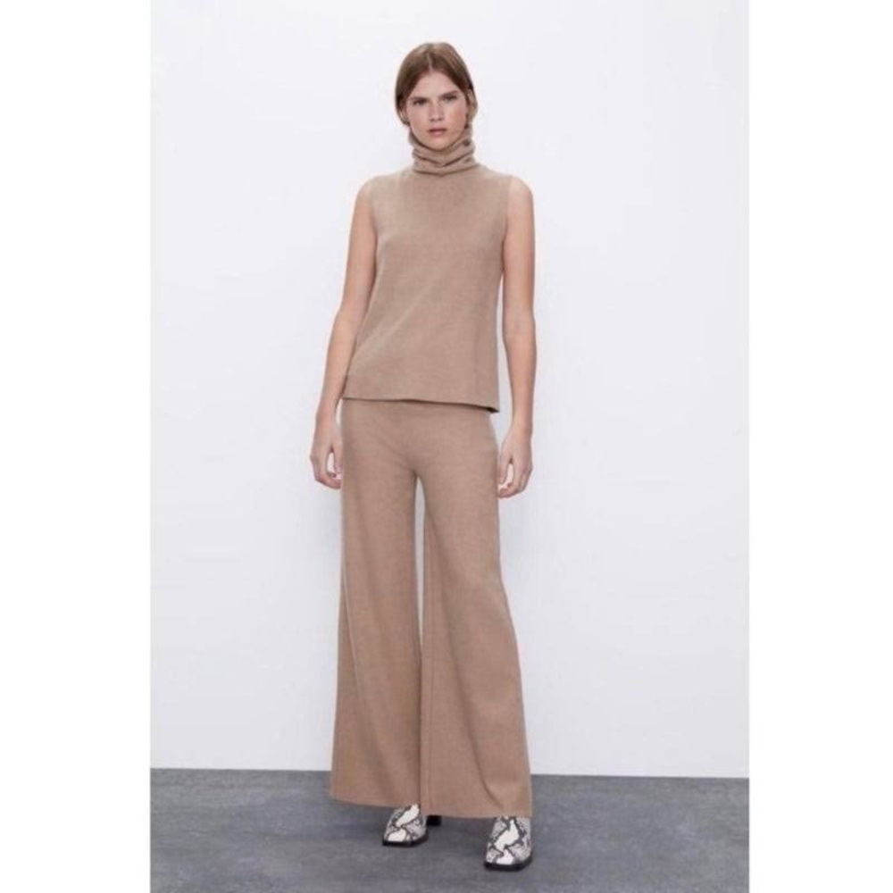 Zara Sleevless Turtleneck Sweater Set